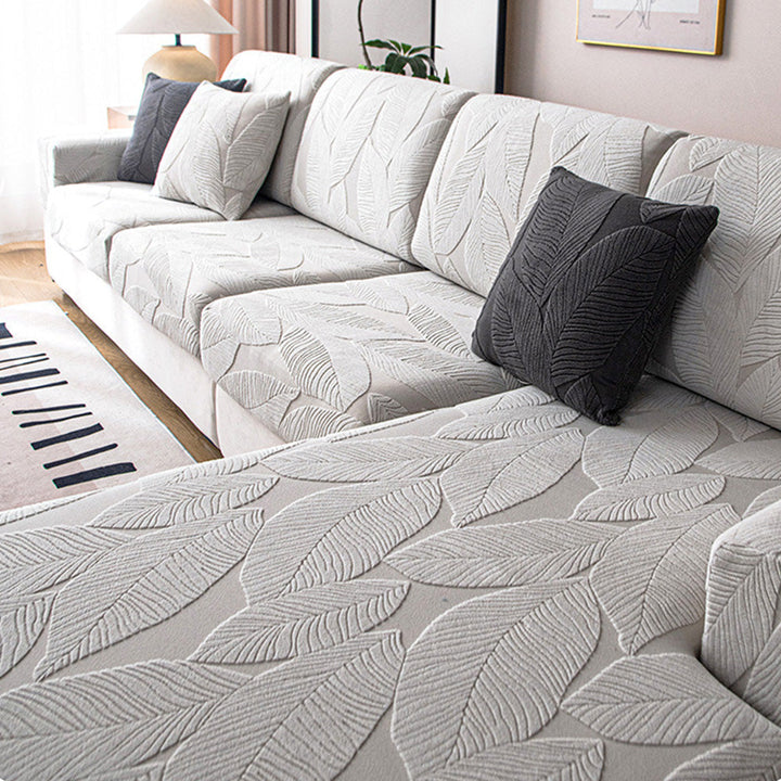 Waterproof Sofa Cover with Tropical Leaf Pattern – Elastic and Scratch Resistant – Full Protection for Sofas