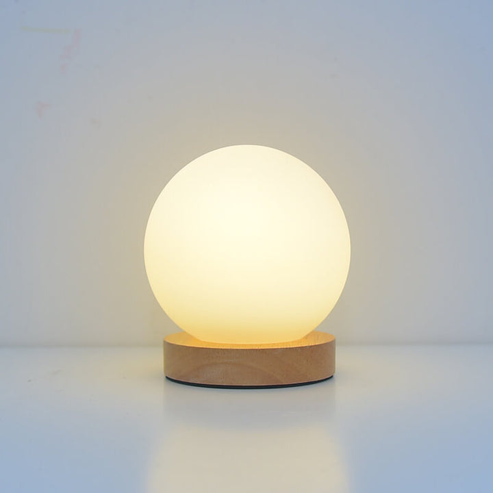 Modern Minimalistic Round USB Rechargeable LED Night Light Table Lamp