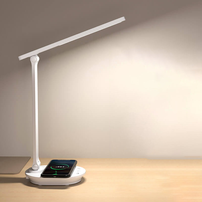 Modern double foldable eye care wireless rechargeable LED desk lamp