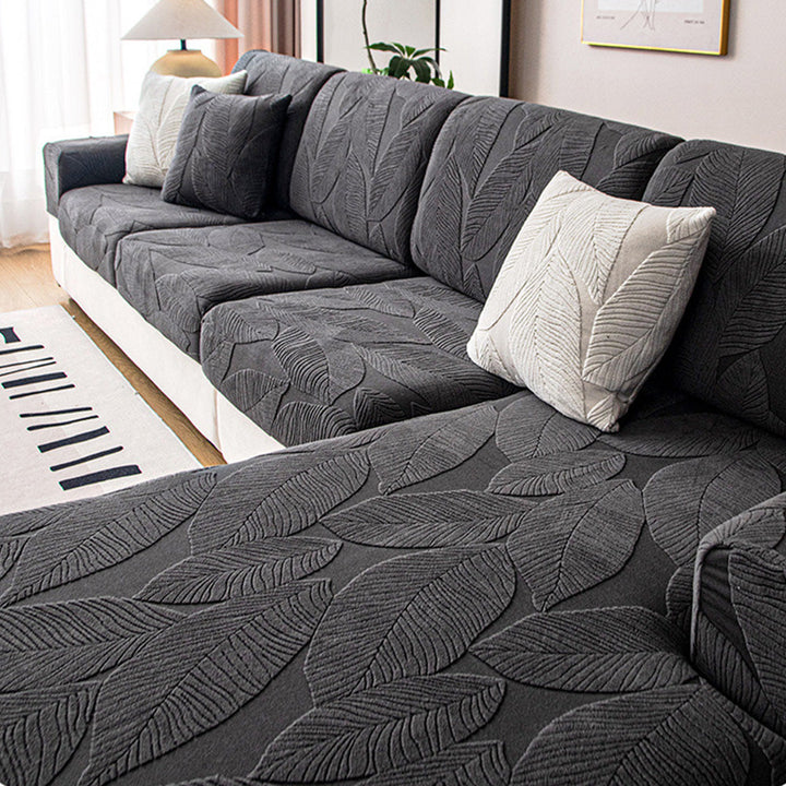 Waterproof Sofa Cover with Tropical Leaf Pattern – Elastic and Scratch Resistant – Full Protection for Sofas