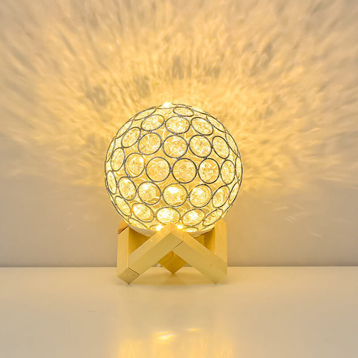 Modern Minimalistic Round USB Rechargeable LED Night Light Table Lamp