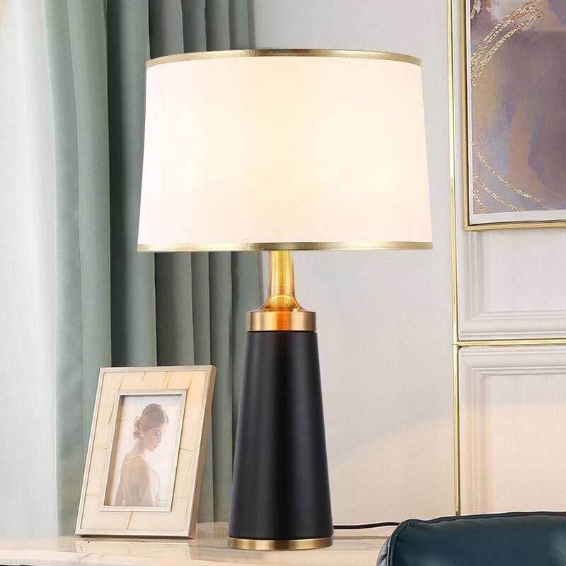 Modern Transitional Cylinder Iron Fabric 1-Light Table Lamp for the Living Room