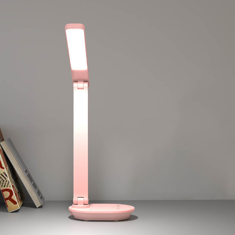 Modern double foldable eye care wireless rechargeable LED desk lamp