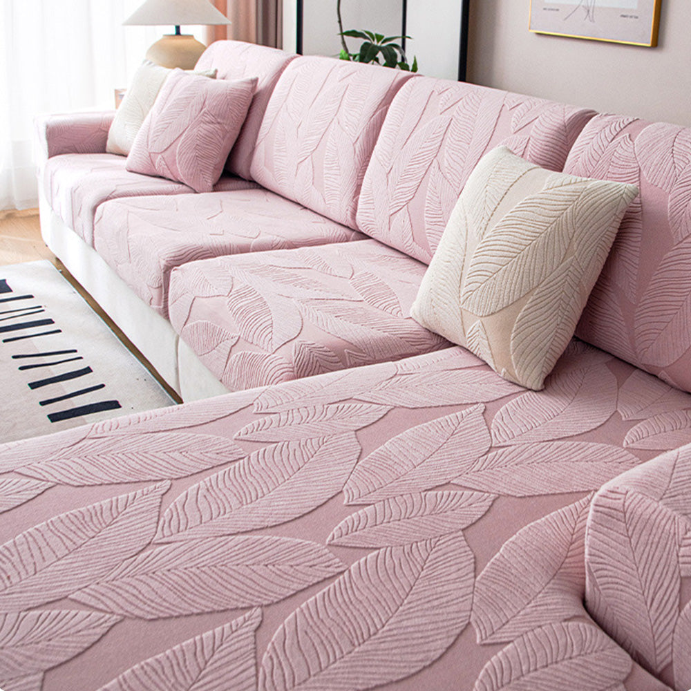 Waterproof Sofa Cover with Tropical Leaf Pattern – Elastic and Scratch Resistant – Full Protection for Sofas