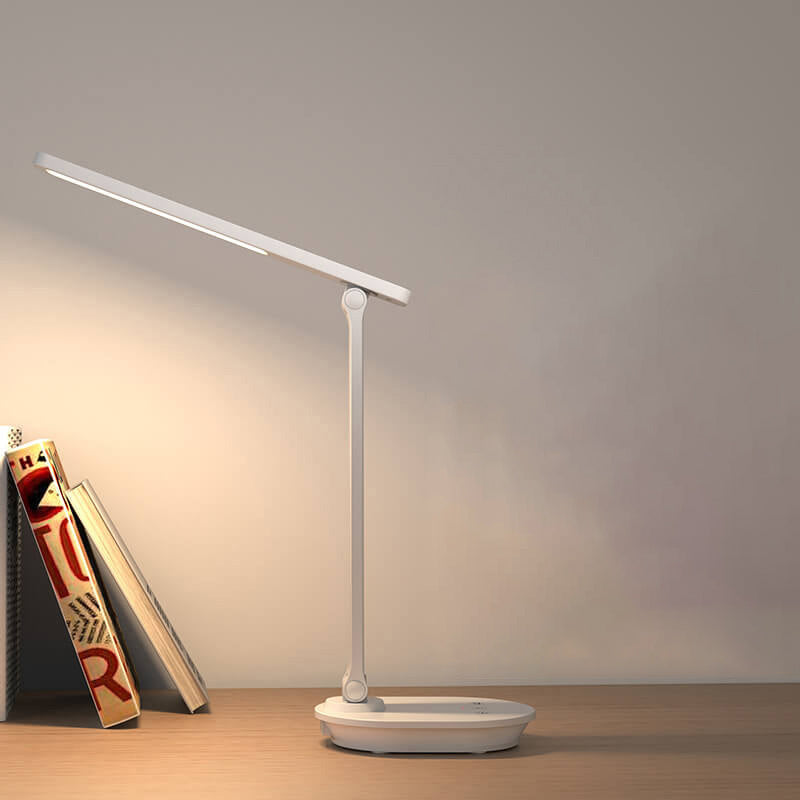 Modern double foldable eye care wireless rechargeable LED desk lamp