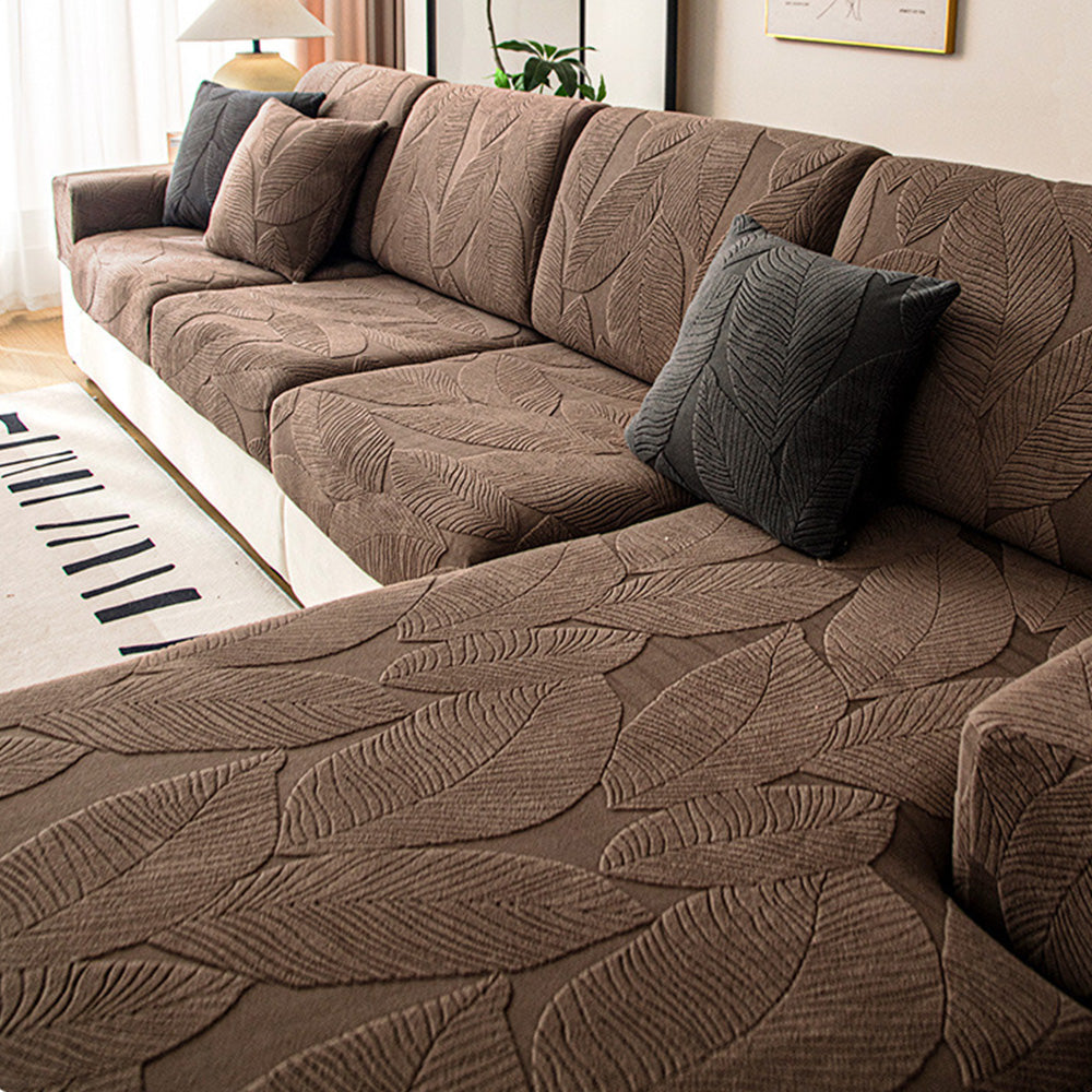 Waterproof Sofa Cover with Tropical Leaf Pattern – Elastic and Scratch Resistant – Full Protection for Sofas