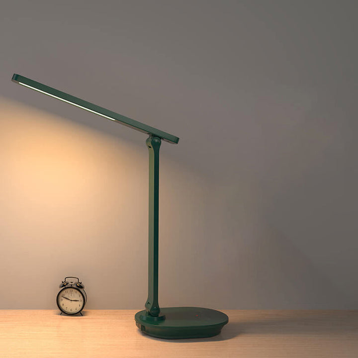 Modern double foldable eye care wireless rechargeable LED desk lamp