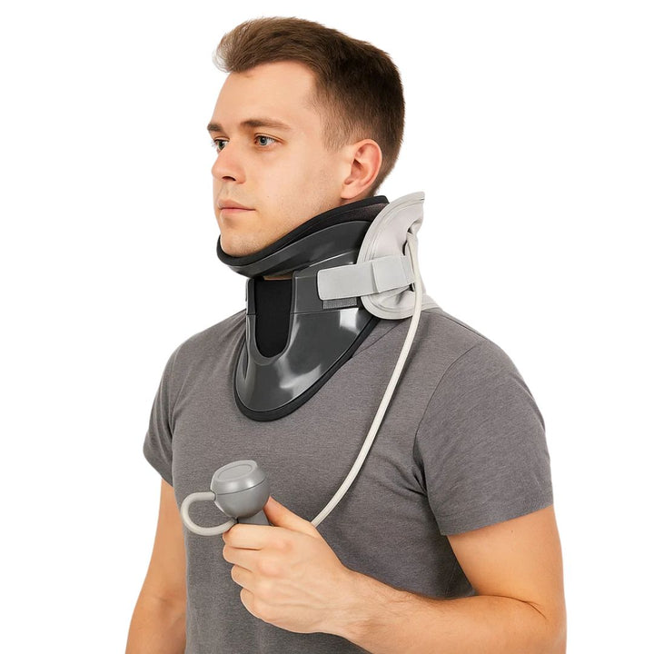 SpineEase | Neck Traction Collar – Cervical Retractor for Spinal Decompression, Nerve &amp; Posture Support – Neck Pain Relief Aid