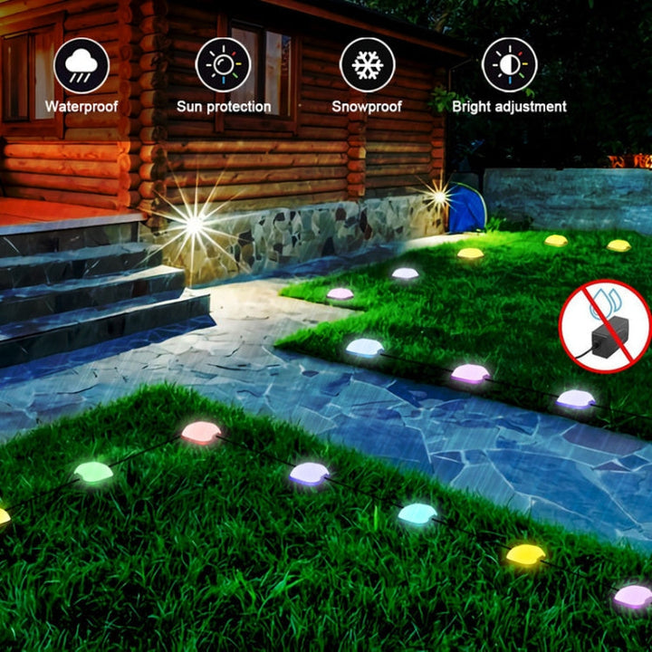 CP01 Outdoor WIFI Smart APP Control Garden Light Music Synchronization Outdoor Ground Lights (US Plug)