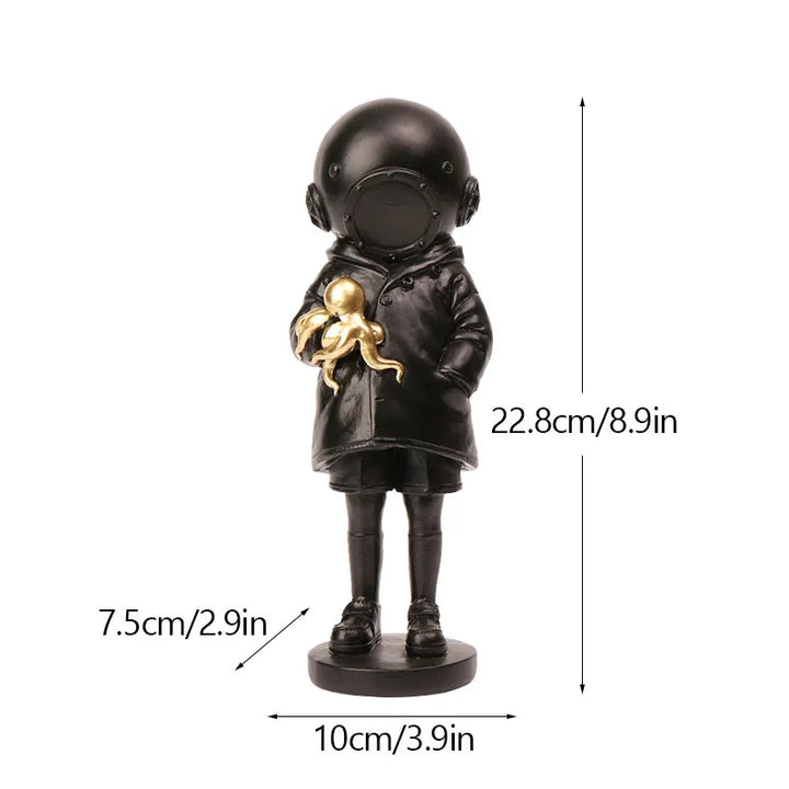 Dropshipping Banksy Sculpture Collection Flower Thrower Statue Pop Art Modern Balloon Girl Figurine Office Home Decoration