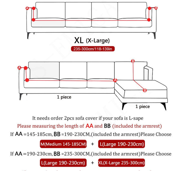 Modern Non-slip colourful Elastic Sofa Cover