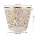 Metal lampshade with gold pattern