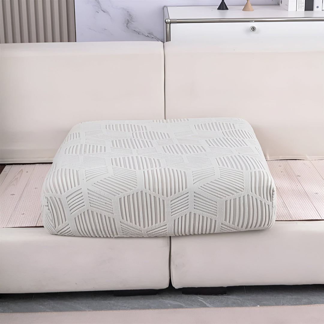 Jacquard Sofa Cover with Geometric Pattern – Soft &amp; Pet-Friendly | Perfect for Protection and Cozy Living Spaces |