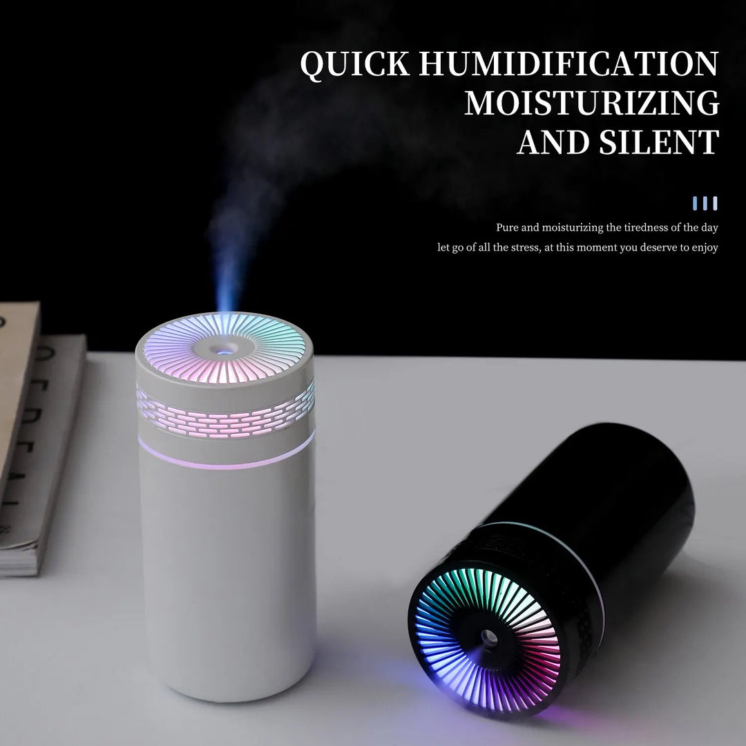 250ML Portable Car Humidifier - USB LED Essential Oil Diffuser