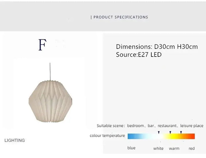 Elegant origami-inspired paper lantern