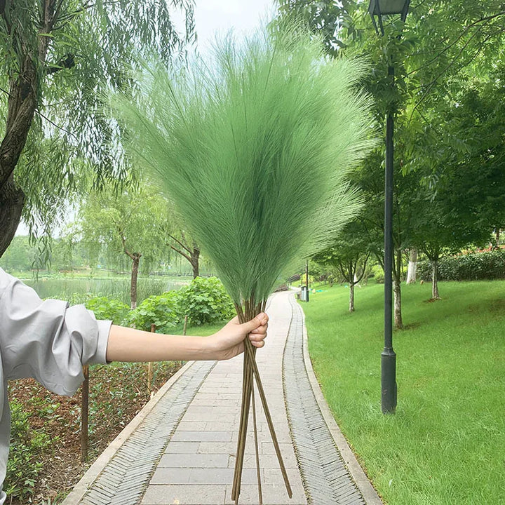 5 pieces 100 cm Artificial Pampas Grass Dried Flower Bouquet Wedding Party Decoration Home Room DIY Artificial Plants Decoration Supplies