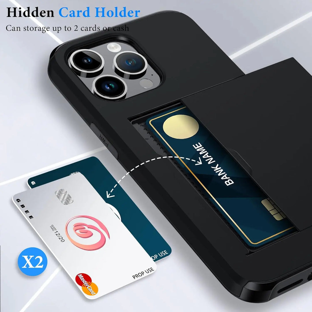 LuxShield iPhone Case with Card Holder | Slim Design | Card Storage | Protection &amp; Style