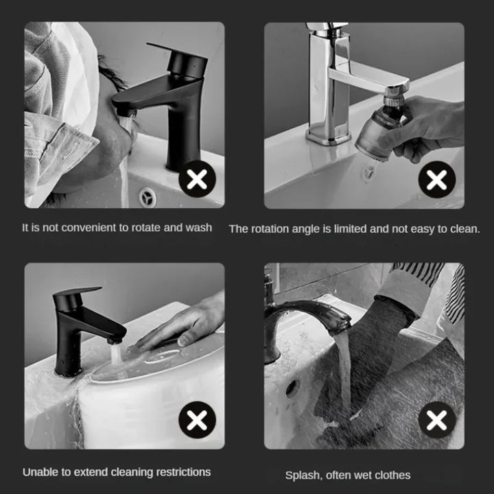 Spray water protected mechanical universal swivel arm faucet
