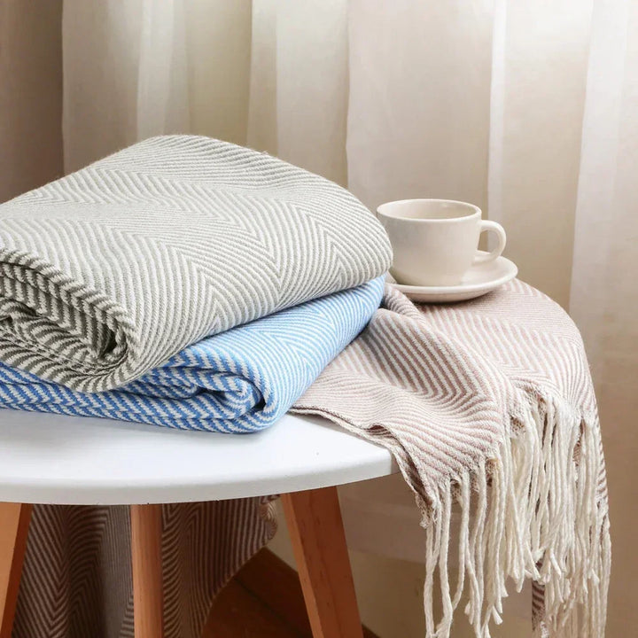 Nordic Stripe Throw Sofa Blanket