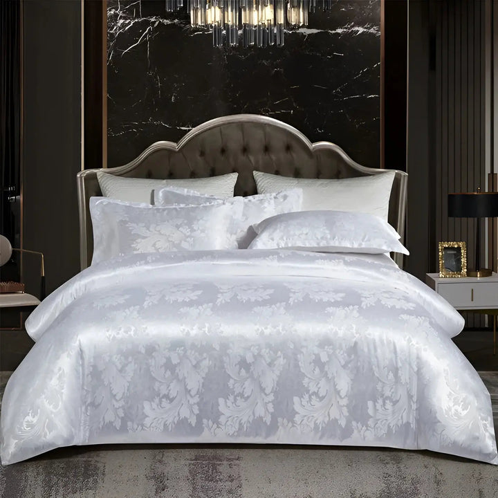 Chic Satin Jacquard Duvet Cover for Luxury Bedroom
