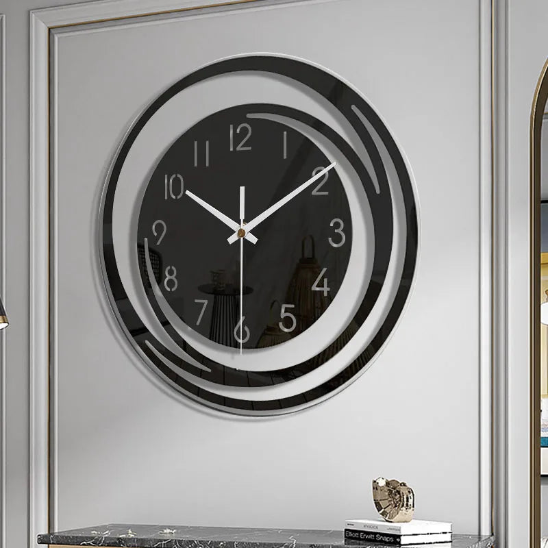 Acrylic Wall Clock - Scandinavian Design - Black - Clock