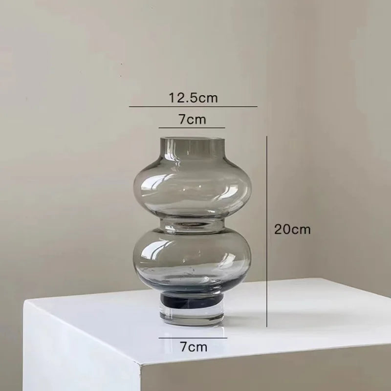 Chubby 2-stage glass vase