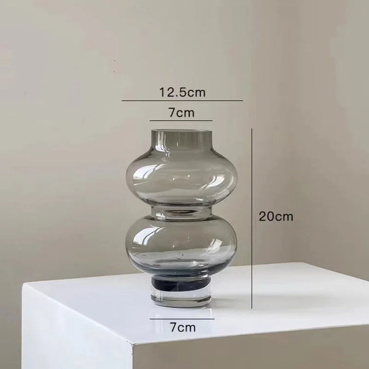 Chubby 2-stage glass vase