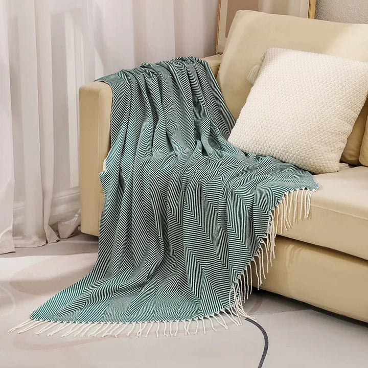 Nordic Stripe Throw Sofa Blanket