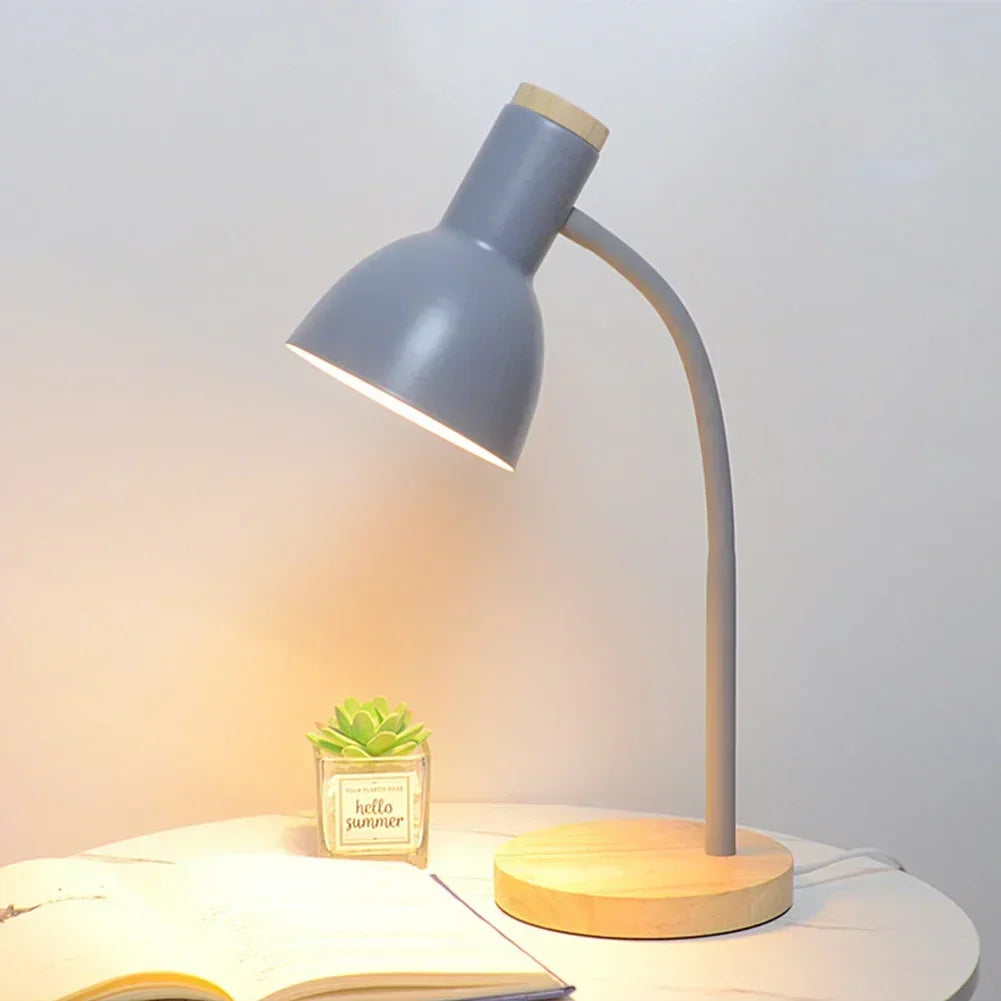 Autumn and Winter Lighting | Nordic Creative Wood Art Iron LED Desk Lamp - Moxie