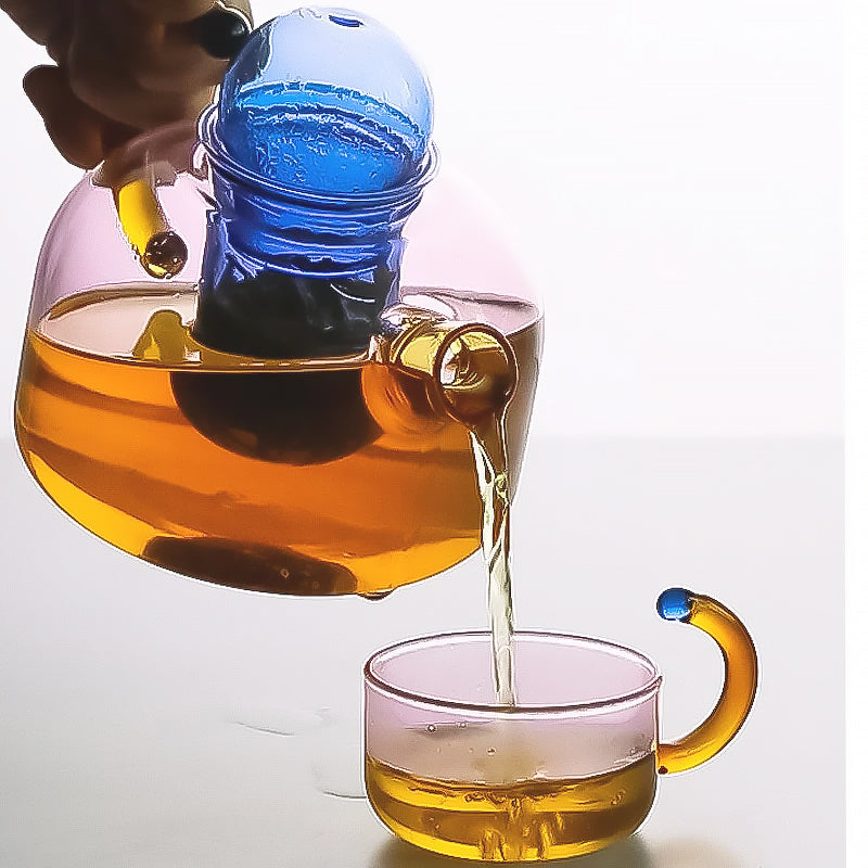 colourful glass tableware