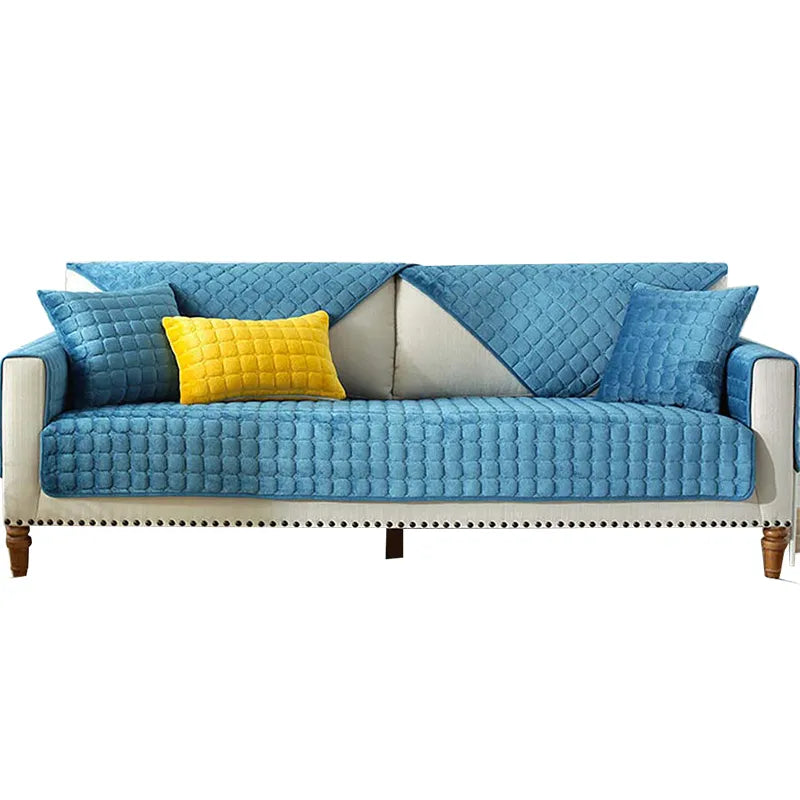Cozy Soft Thick Plush Non-Slip Sofa Cover |