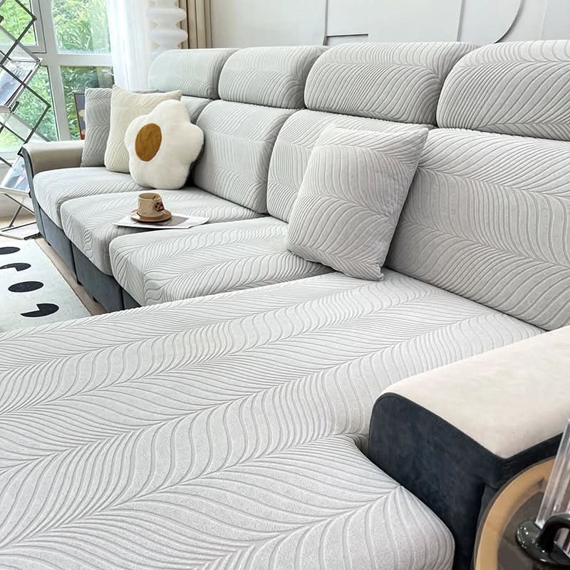 PlushSecure - Elegant Jacquard Sofa Cover for Non-Slip Comfort
