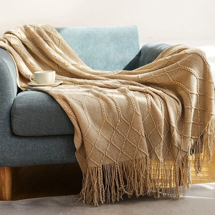 Nordic Style Dick Knitted Blanket