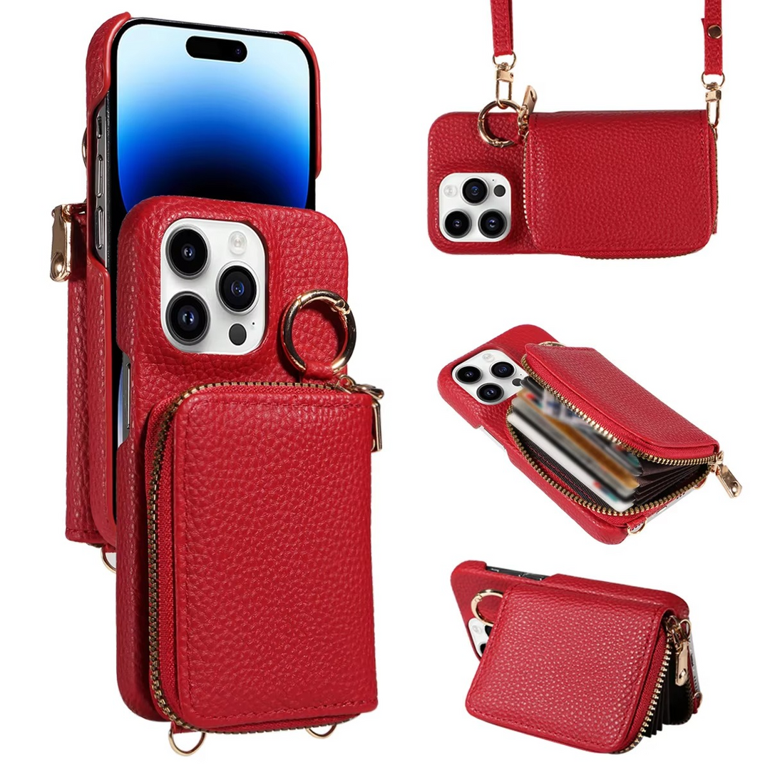 Premium Leather Multi-Function iPhone Case with Anti-Degaussing Protection