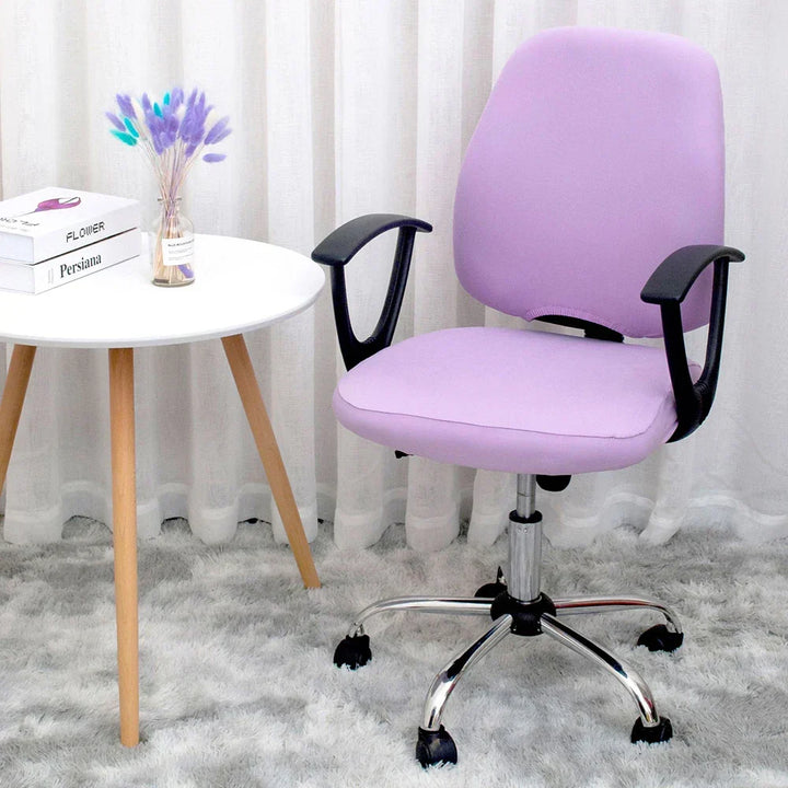 2-piece Split Office Rose Chair Covers