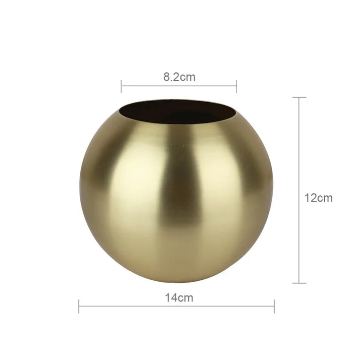 Stainless Steel Vase in Nordic Style Desktop Flower Pot BeFlower Pots Gold Black Rose Gold Classic Home Decoration