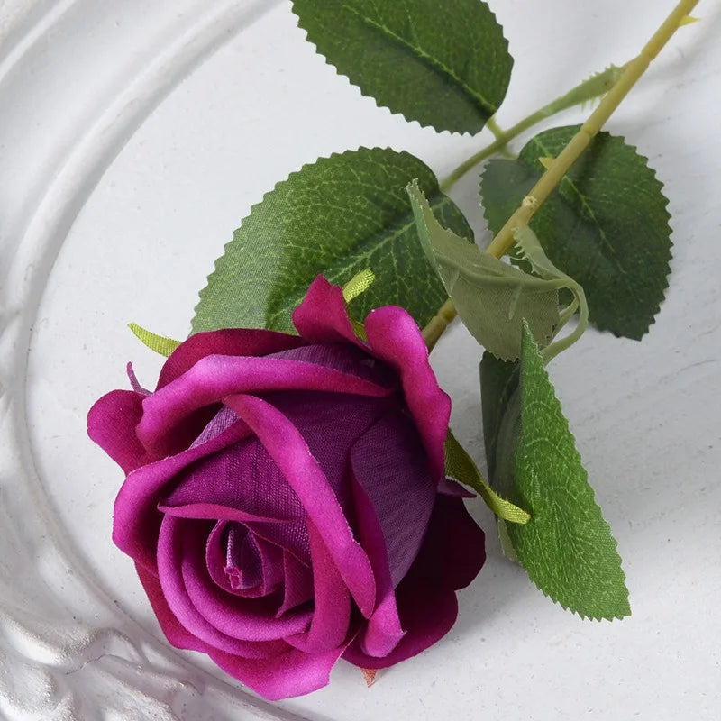 20 pieces Realistic Velvet Silk Rose Bouquet