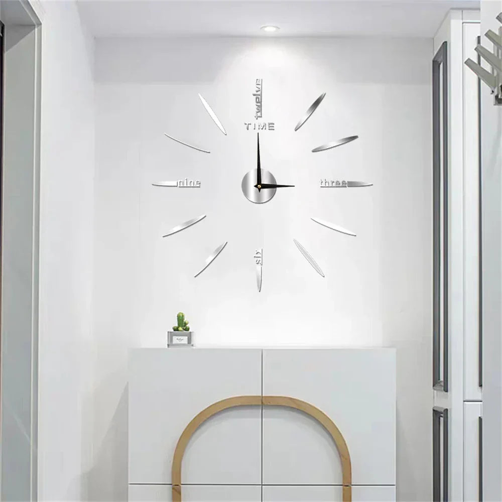 New large unique style acrylic wall clock