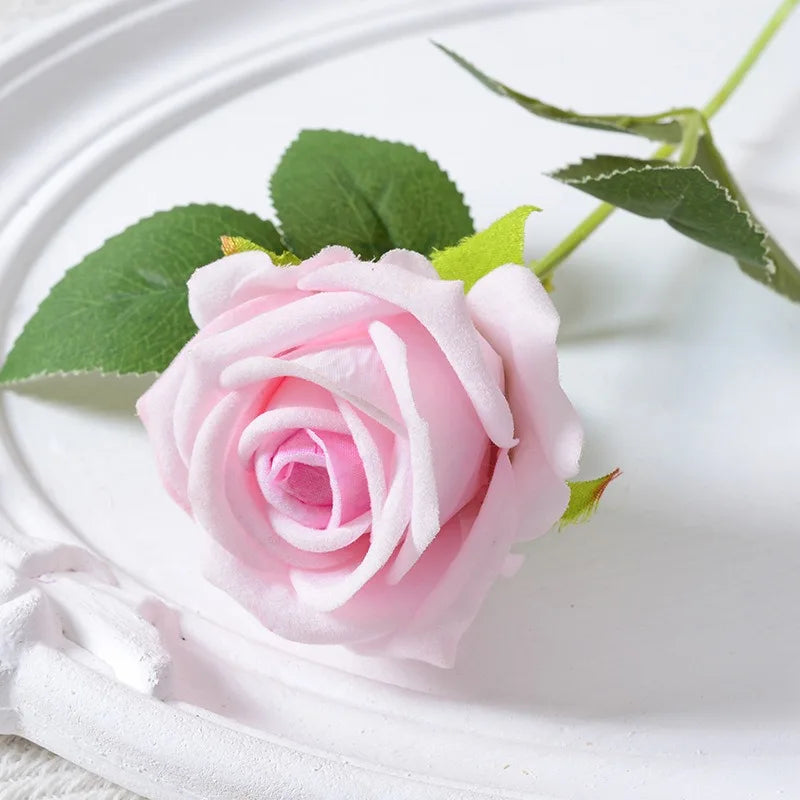 20 pieces Realistic Velvet Silk Rose Bouquet