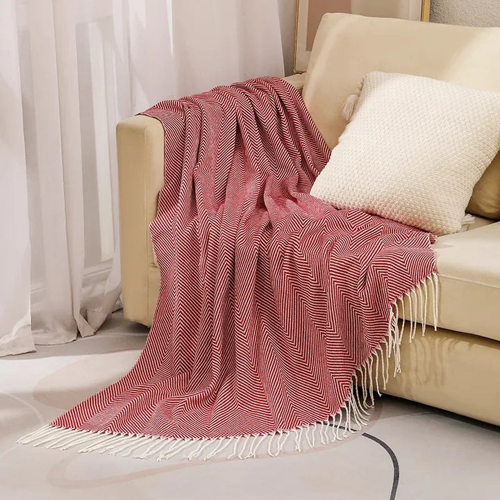 Nordic Stripe Throw Sofa Blanket