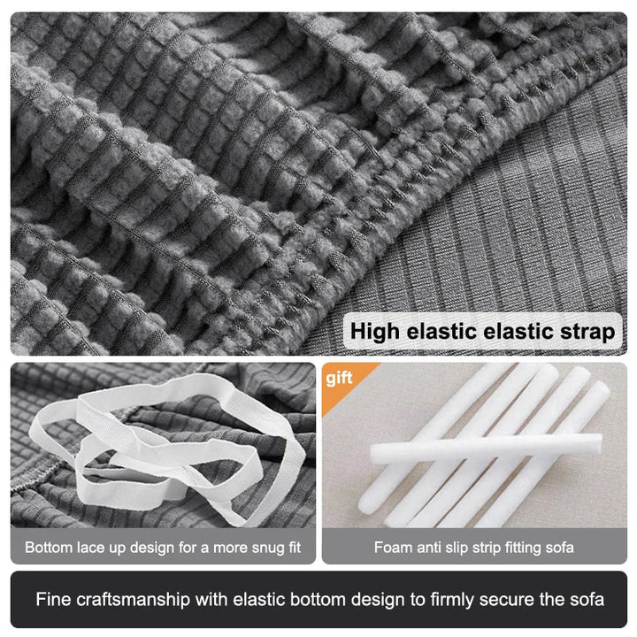 Sofalino Stretch | Elastic Sofa Cover | Jacquard Design | For 1–4 Seater &amp; L-Shape