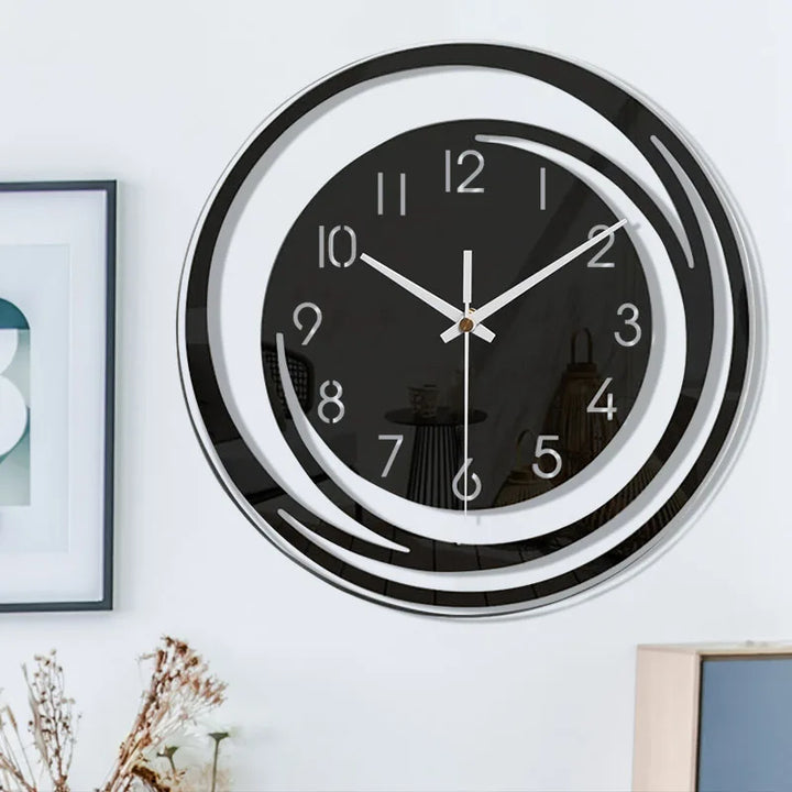 Acrylic Wall Clock - Scandinavian Design - Black - Clock