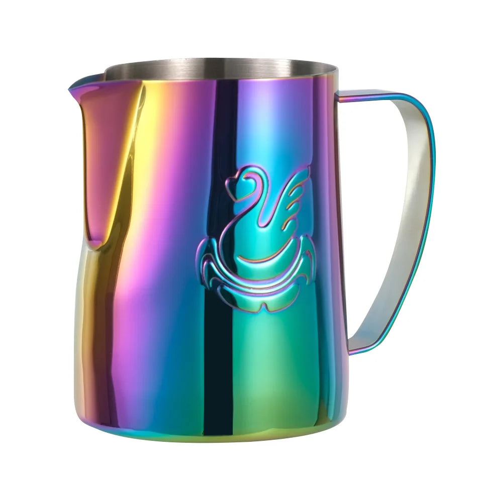 600ml stainless steel coffee pot milk frother cup cream maker espresso latte art tool elegant swan