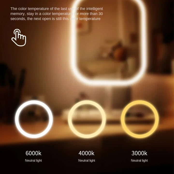 LED Makeup Mirror Lumiéra | 3 Light colours | Touch Control | Modern Design