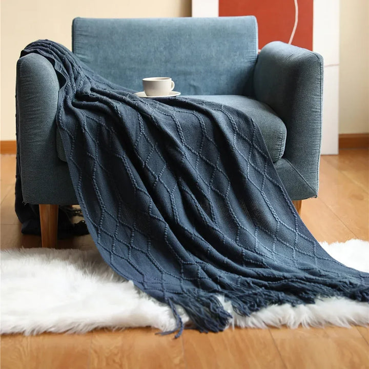 Nordic Style Dick Knitted Blanket