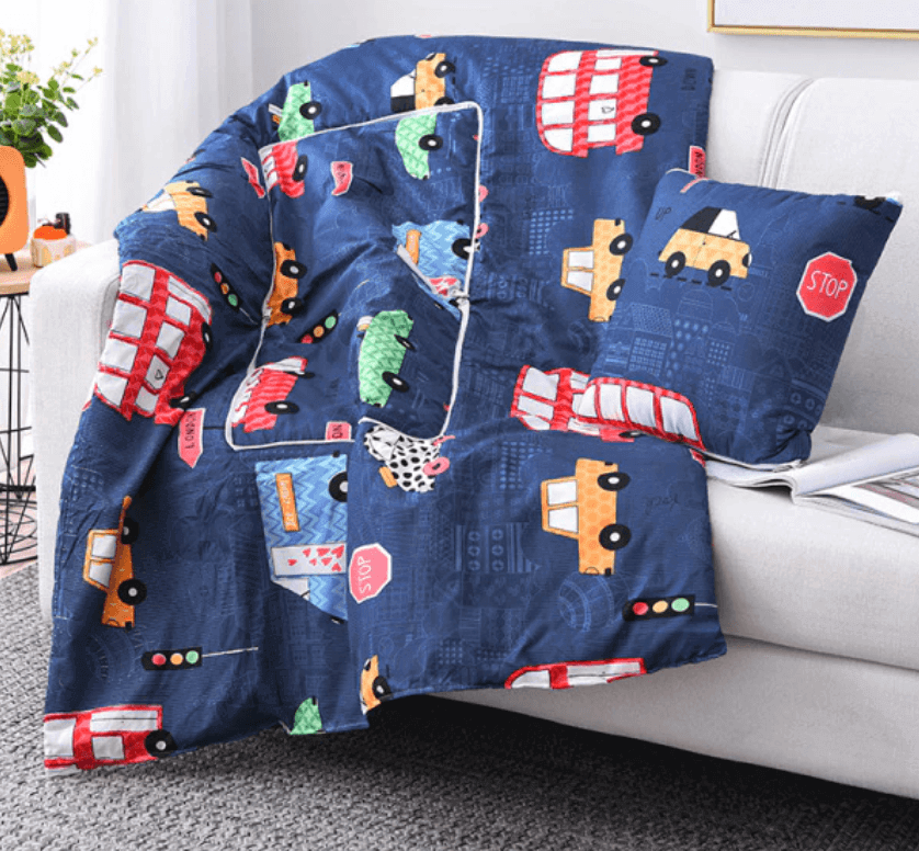 2In1 colourful Cartoon Pillow Blanket