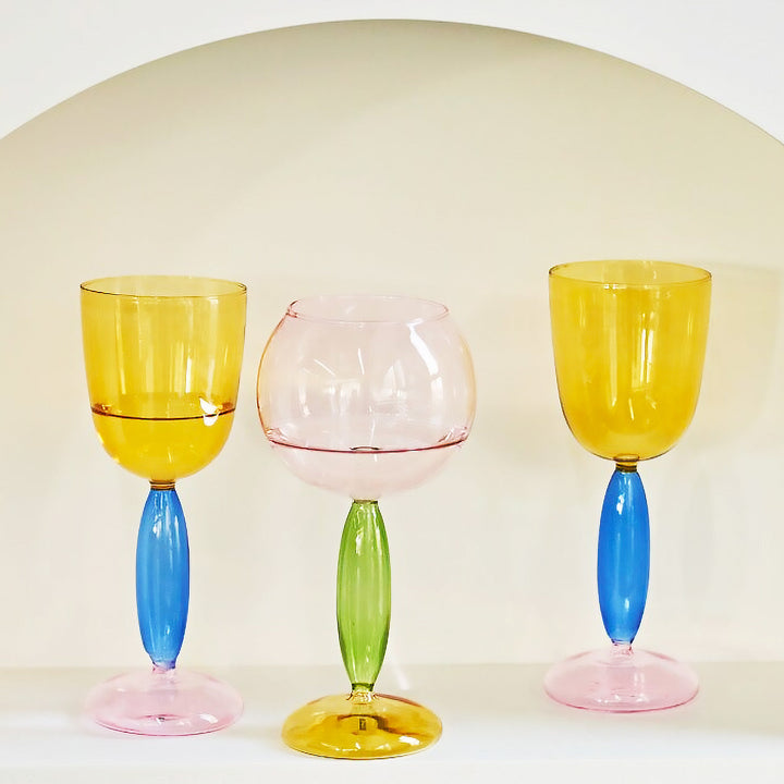 Borosilicate 3-colour Glassware - Wine Glass