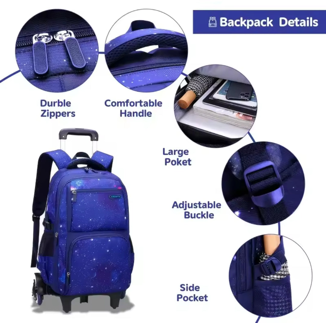Rolling Trolley School Backpack