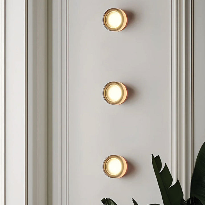 LumièreLux - Stylish Dimple Wall Lamp made of Metal and Glass
