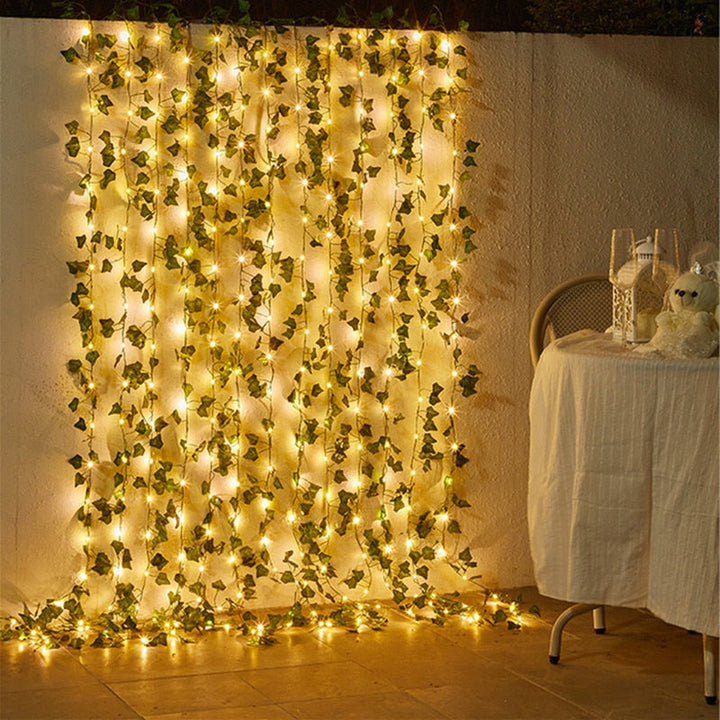Garden vine LED string lights